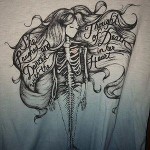 Skeleton mermaid shirt